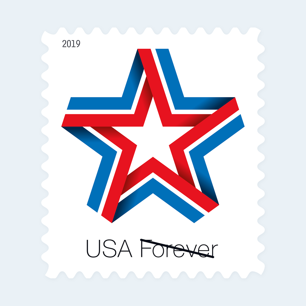 2019 Star Ribbon Forever Stamps: Self-Adhesive Sheet for First-Class Mail, product image 2