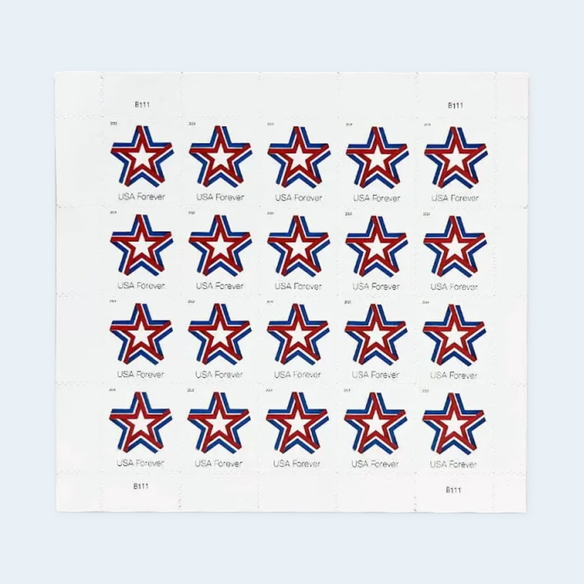 2019 Star Ribbon Forever Stamps: Self-Adhesive Sheet for First-Class Mail, product image 3