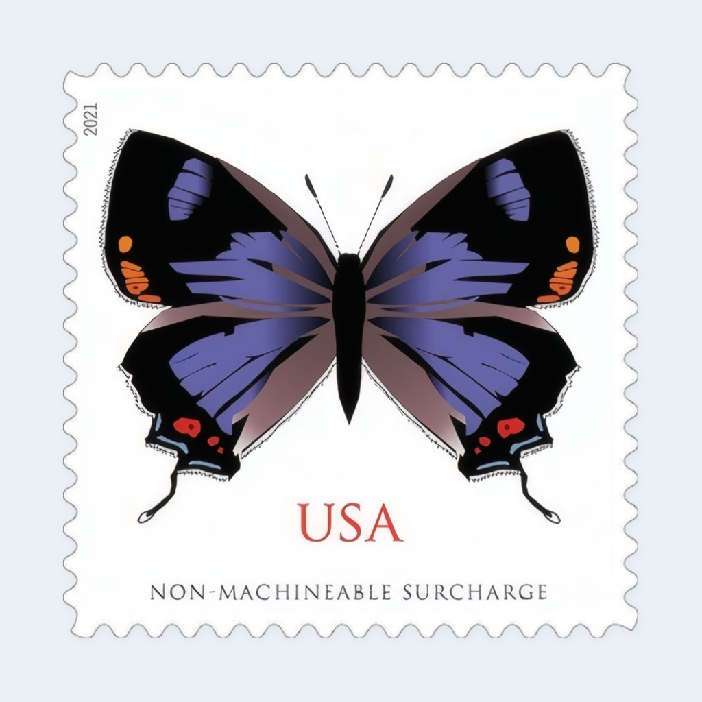 2021 Colorado Hairstreak Stamps: Self-Adhesive Sheet for Nonmachinable Letters, product image 2