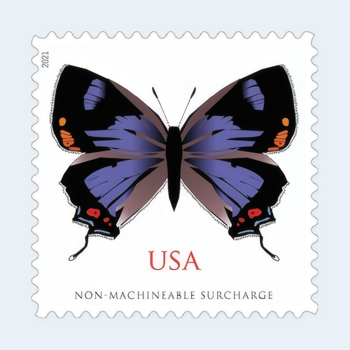 2021 Colorado Hairstreak Stamps: Self-Adhesive Sheet for Nonmachinable Letters, product image 2
