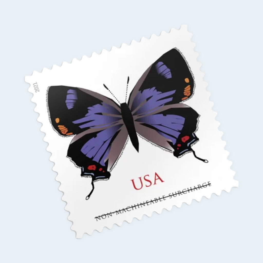 2021 Colorado Hairstreak Stamps: Self-Adhesive Sheet for Nonmachinable Letters, product image 3