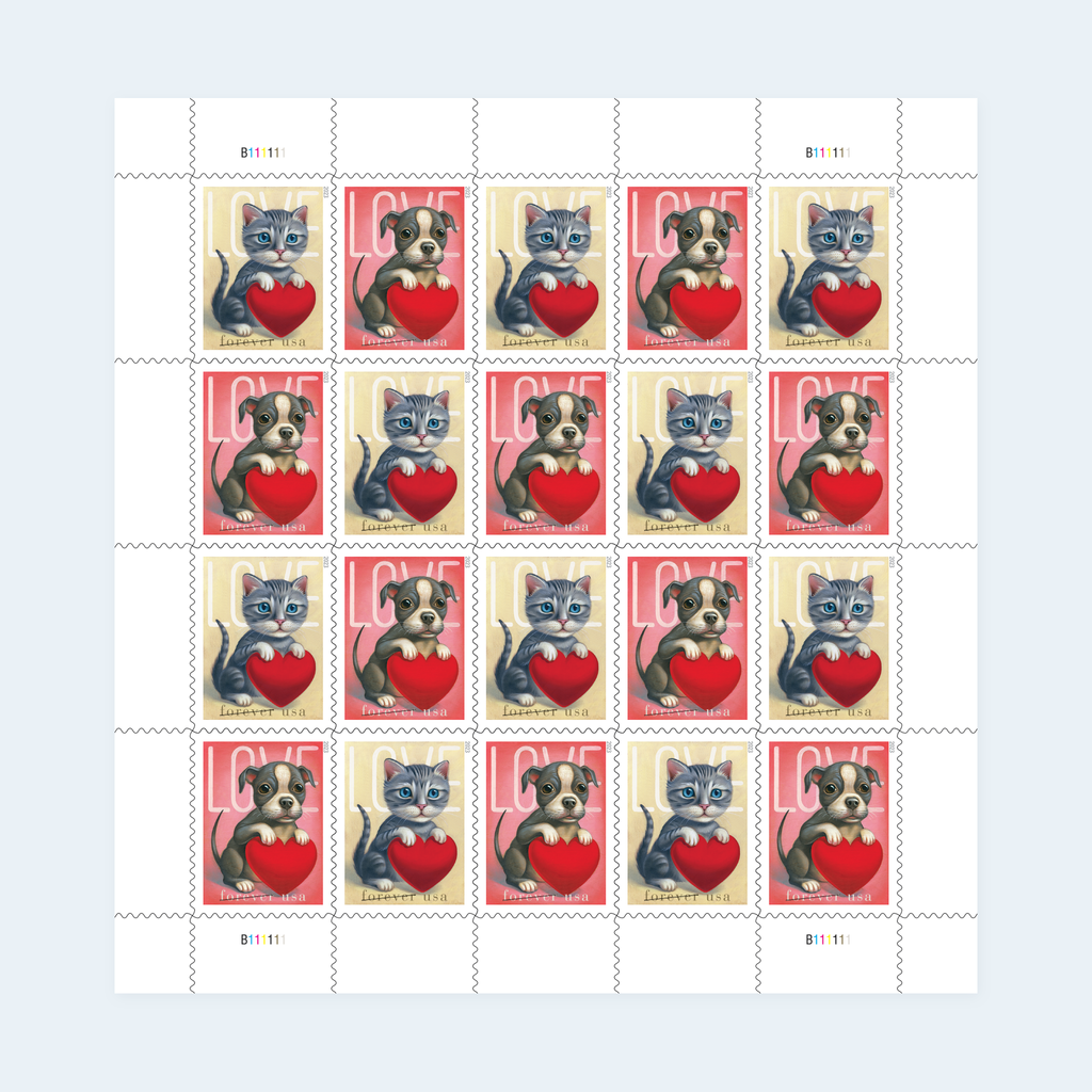 2023 Love Forever Stamps: Self-Adhesive Sheets for First-Class Mail, product image 1