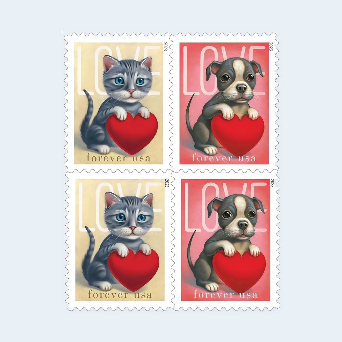 2023 Love Forever Stamps: Self-Adhesive Sheets for First-Class Mail, product image 2