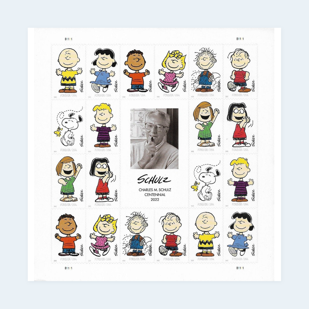 2022 Charles M. Schulz (Peanuts) Forever Stamps: Self-Adhesive Sheet for First-Class Mail, product image 1