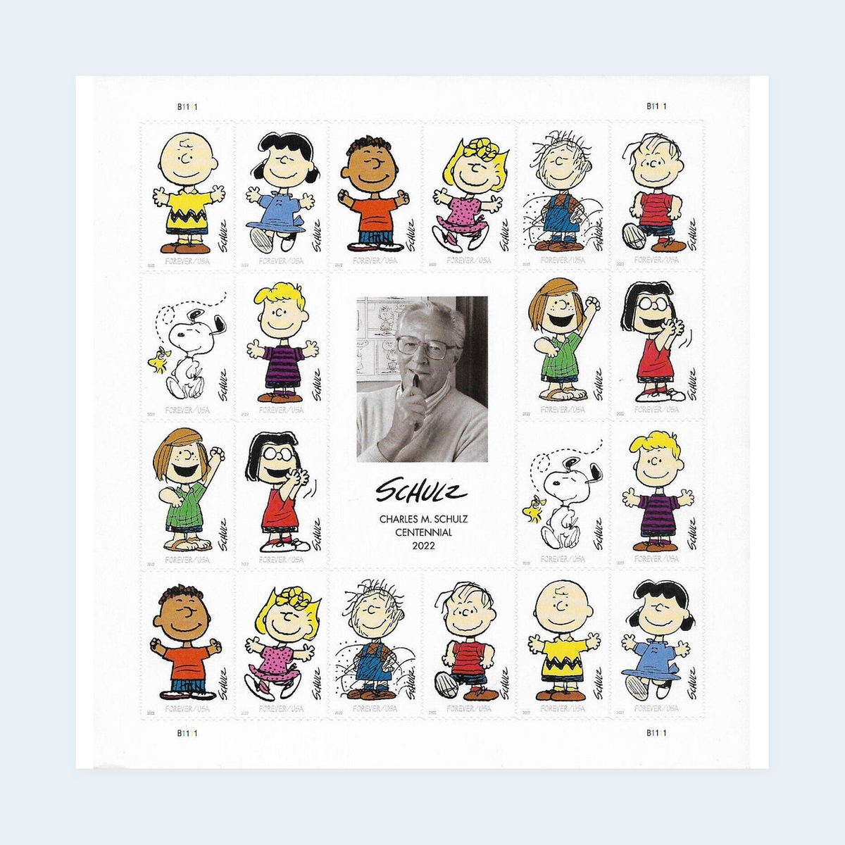 2022 Charles M. Schulz (Peanuts) Forever Stamps: Self-Adhesive Sheet for First-Class Mail, product image 1