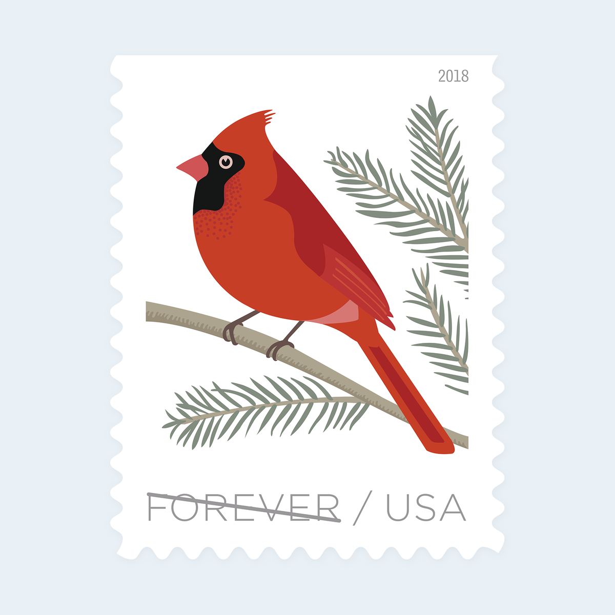 2018 Birds in Winter Forever Stamps: Self-Adhesive Booklet for First-Class Mail, product image 2