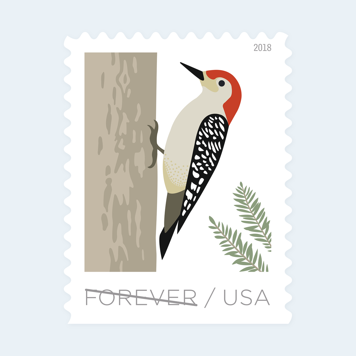 2018 Birds in Winter Forever Stamps: Self-Adhesive Booklet for First-Class Mail, product image 3
