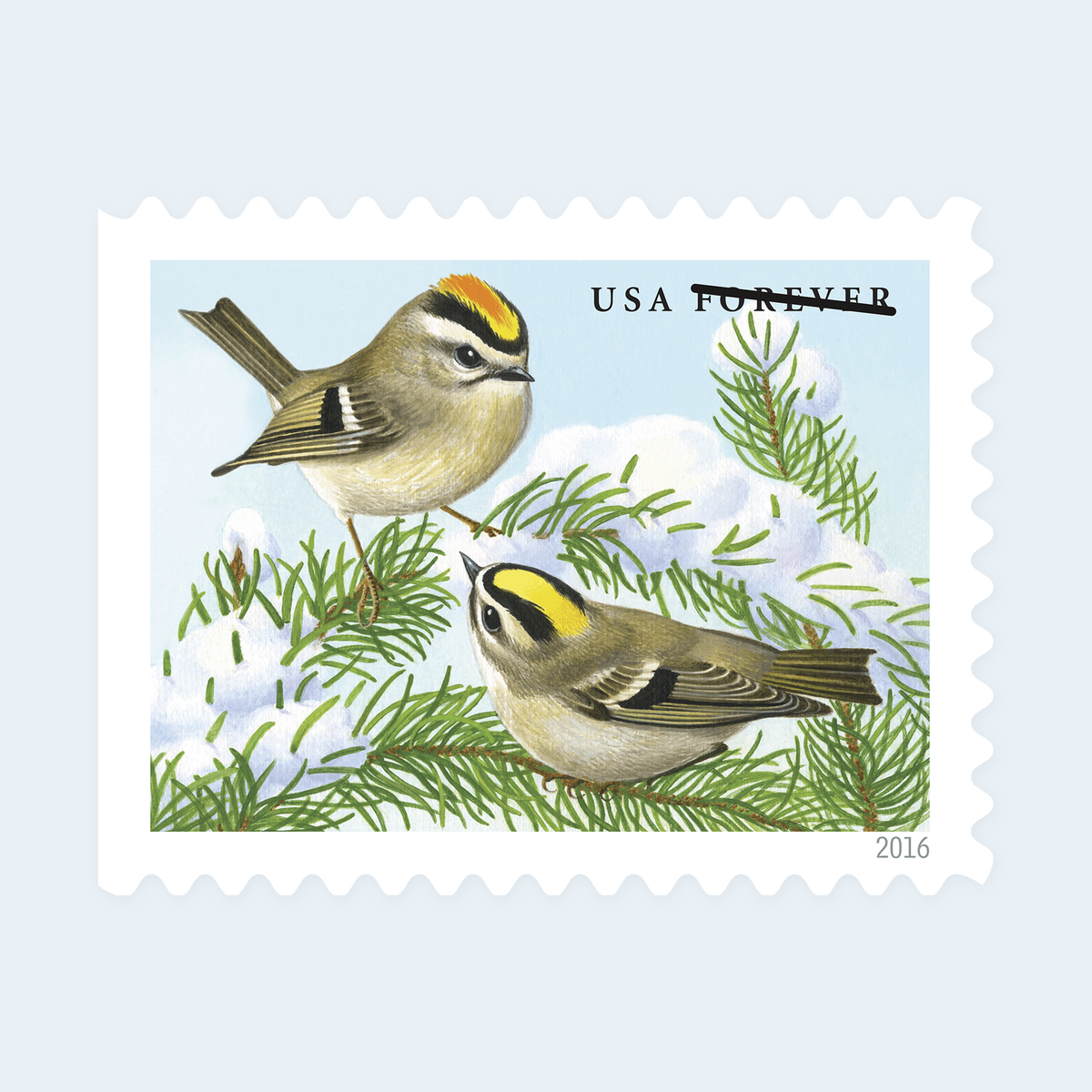 2016 Songbirds in Snow Forever Stamps: Self-Adhesive Booklet for First-Class Mail, product image 3