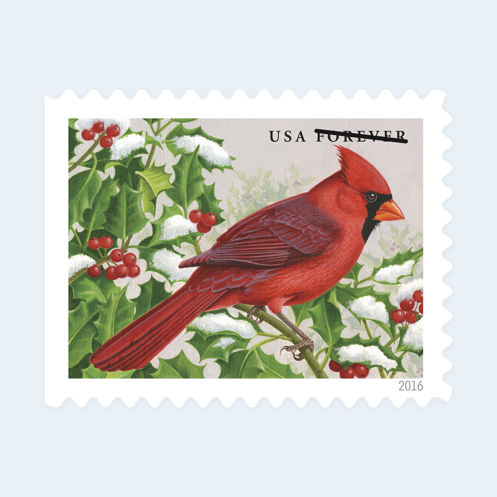2016 Songbirds in Snow Forever Stamps: Self-Adhesive Booklet for First-Class Mail, product image 4