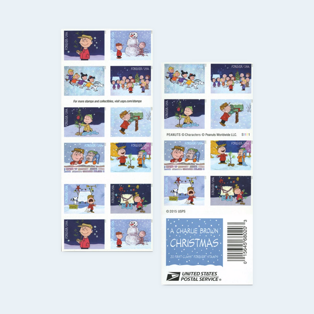 2015 A Charlie Brown Christmas Forever Stamps: Self-Adhesive Booklet for First-Class Mail, product image 1