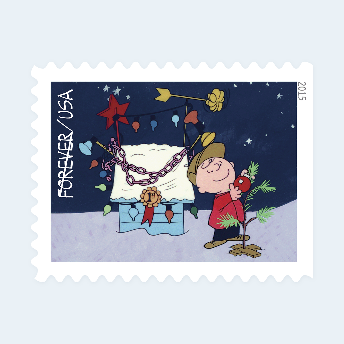 2015 A Charlie Brown Christmas Forever Stamps: Self-Adhesive Booklet for First-Class Mail, product image 4