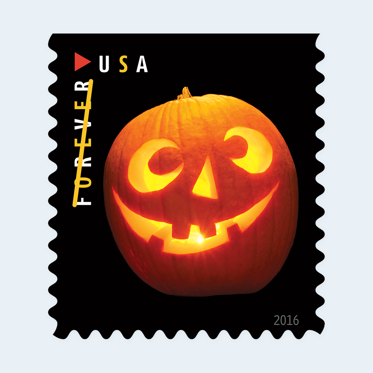 2016 Jack-o'-lanterns Forever Stamps: Self-Adhesive Booklet for First-Class Mail, product image 3