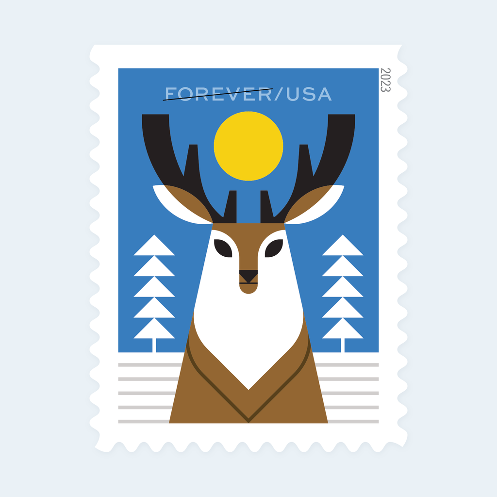 2023 Winter Woodland Animals Forever Stamps: Self-Adhesive Booklet for First-Class Mail, product image 3