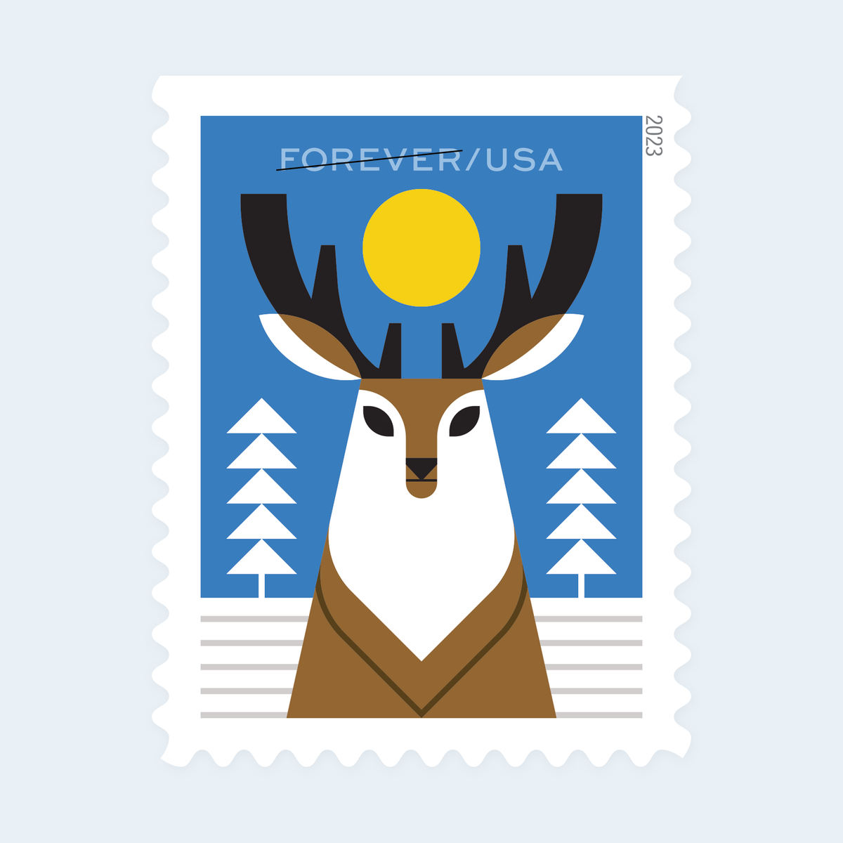 2023 Winter Woodland Animals Forever Stamps: Self-Adhesive Booklet for First-Class Mail, product image 3