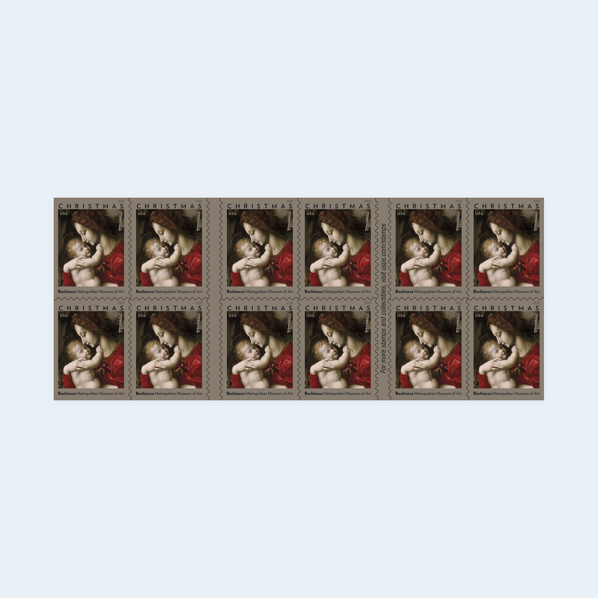2018 Madonna and Child by Bachiacca Forever Stamps: Self-Adhesive Booklet for First-Class Mail, product image 2
