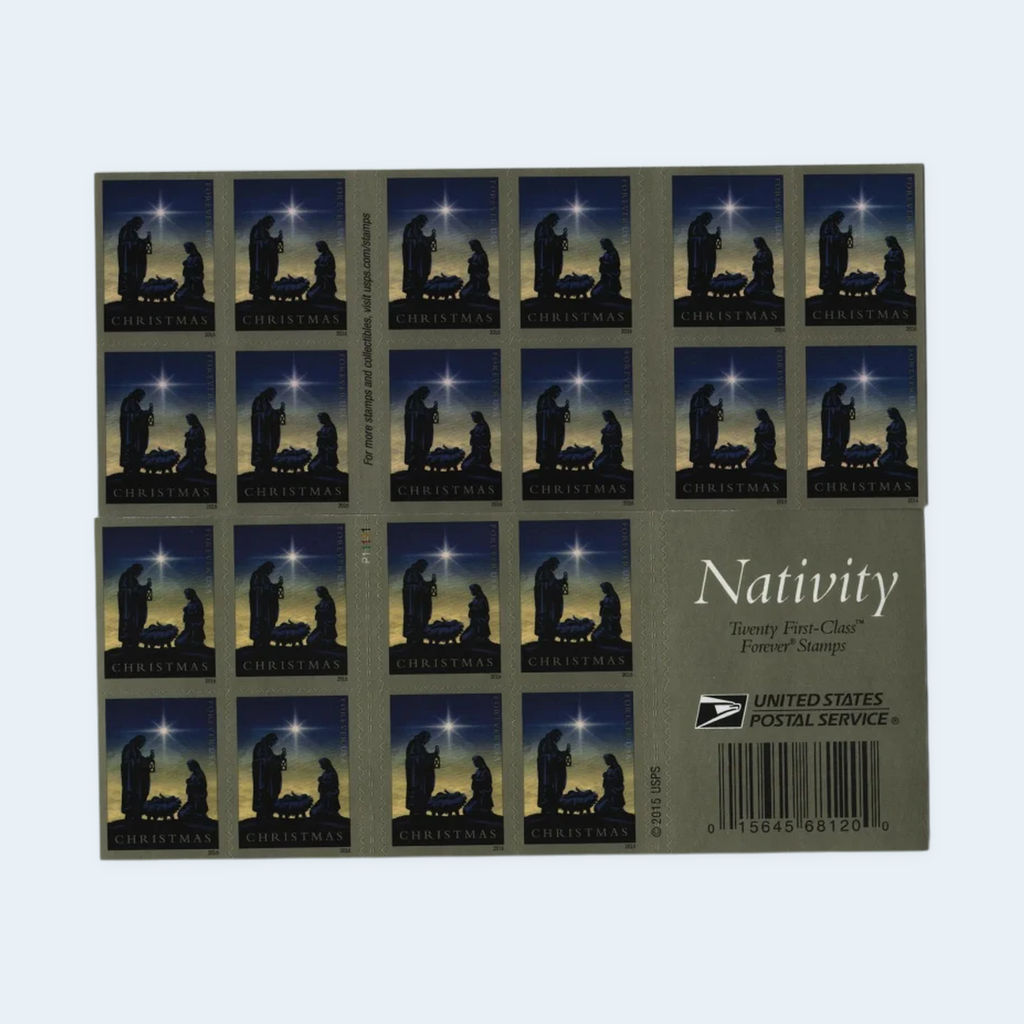 2016 Nativity Forever Stamps: Self-Adhesive Booklet for First-Class Mail, product image 1