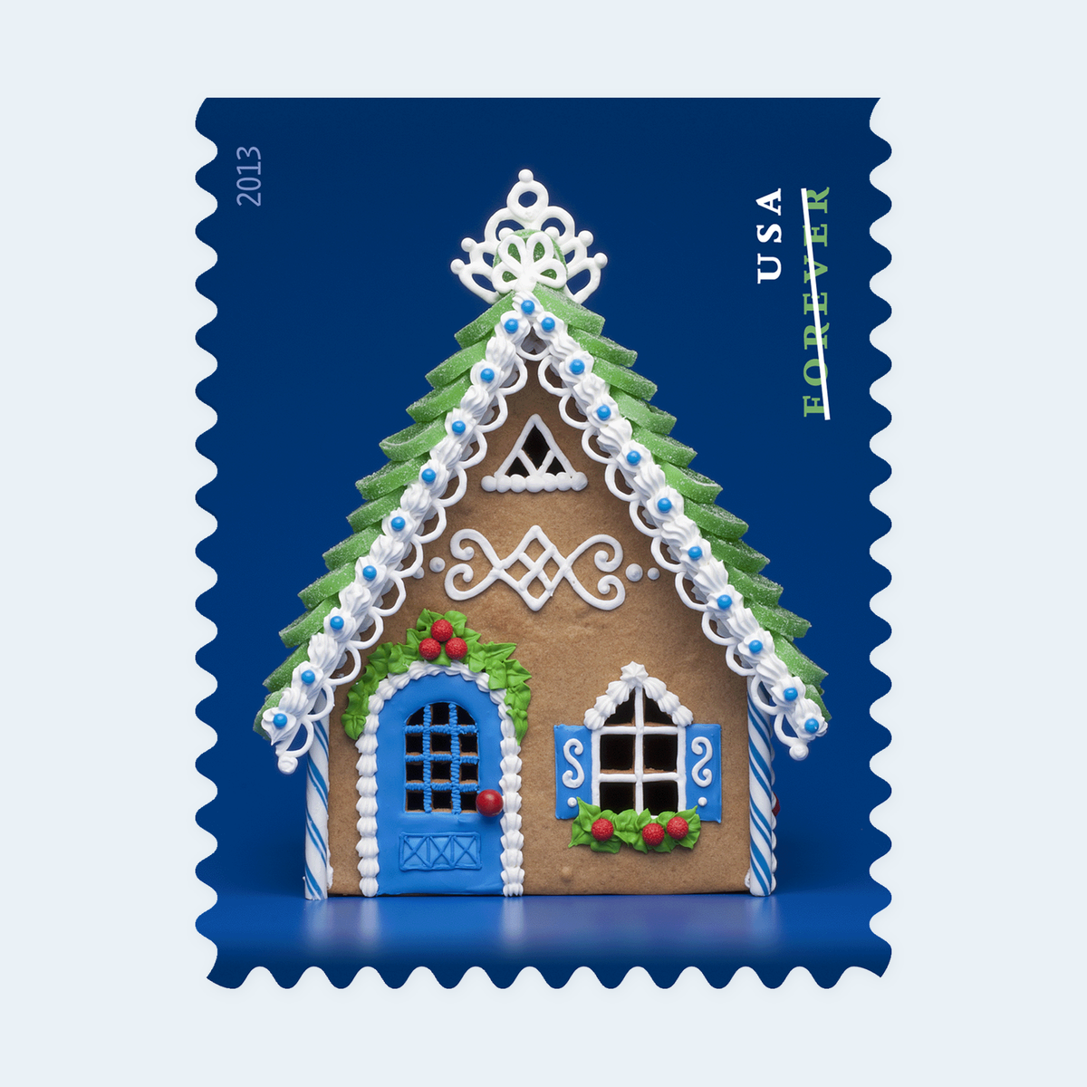 2013 Gingerbread Houses Forever Stamps: Self-Adhesive Booklet for First-Class Mail, product image 3
