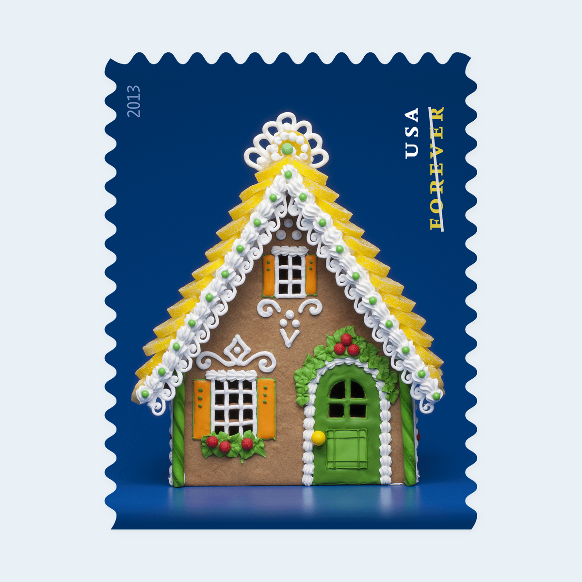 2013 Gingerbread Houses Forever Stamps: Self-Adhesive Booklet for First-Class Mail, product image 4