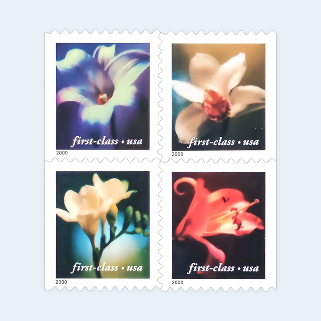 2000 Flowers Postage Stamps: Self-Adhesive Booklet for Letter Mail, product image 3