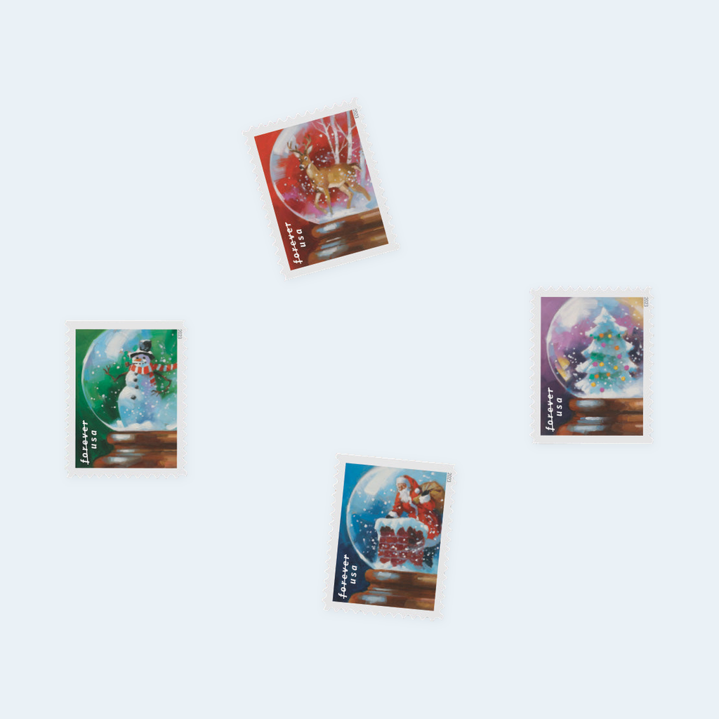 2023 Snow Globes Forever Stamps: Self-Adhesive Booklet for First-Class Mail, product image 3