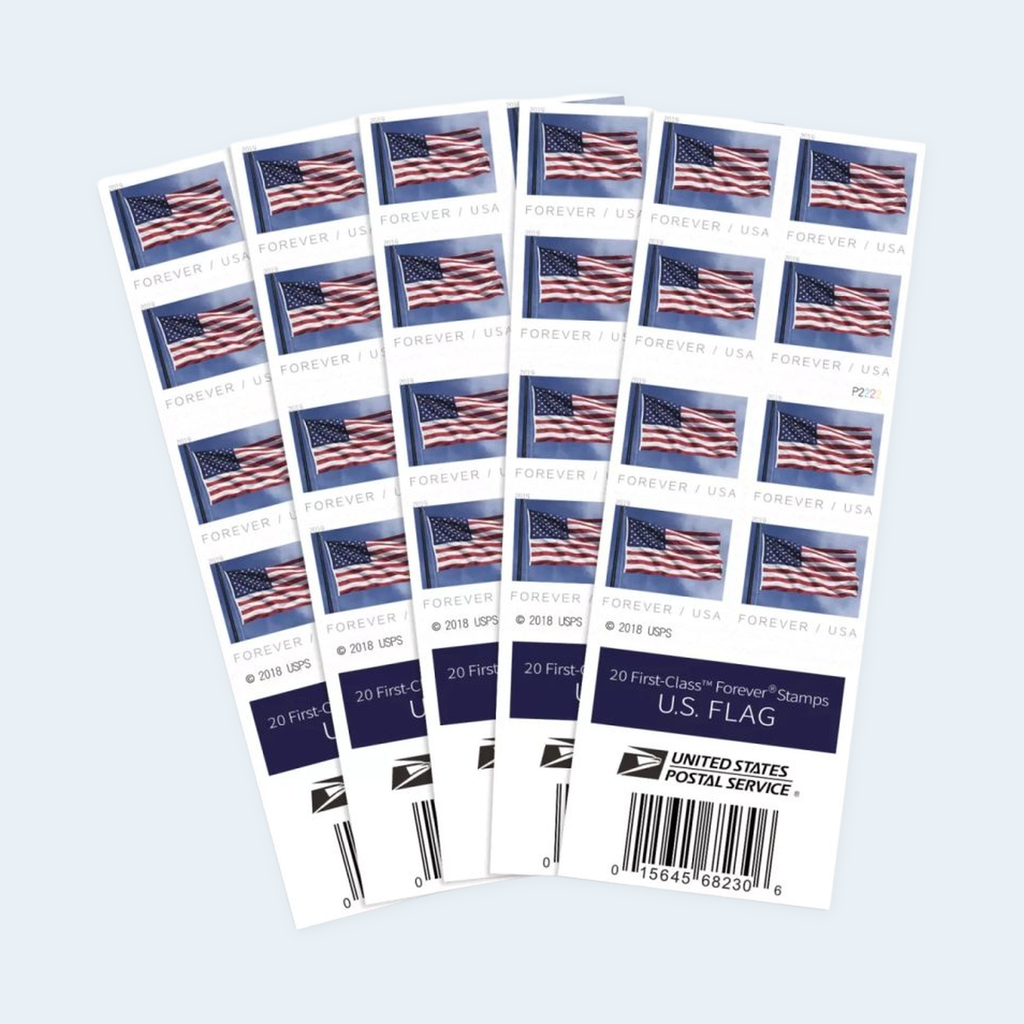 2019 U.S. Flag Forever Stamps: Self-Adhesive Booklet for First-Class Mail, product image 3