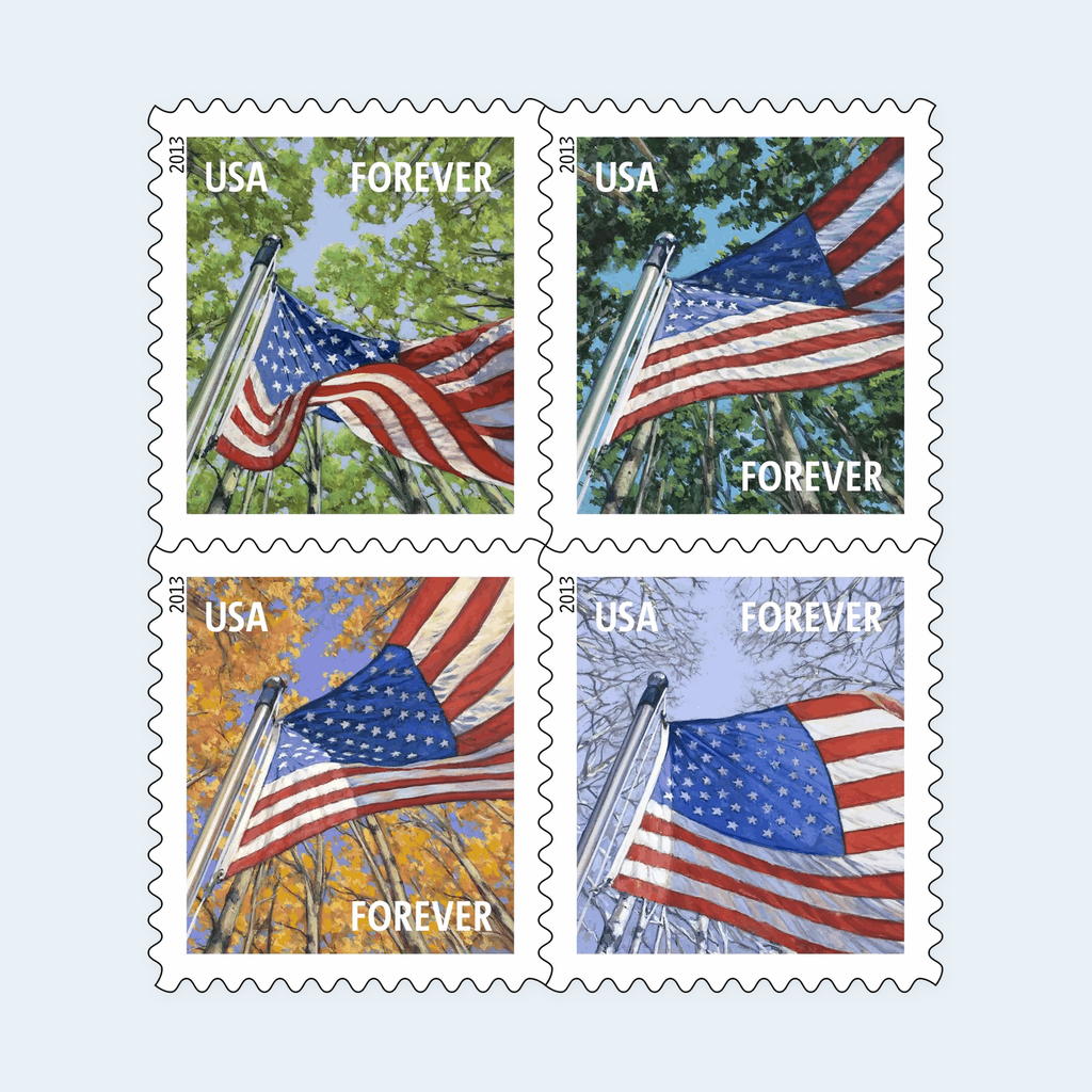 2013 A Flag for All Seasons Forever Stamps: Self-Adhesive Booklet for First-Class Mail, product image 2