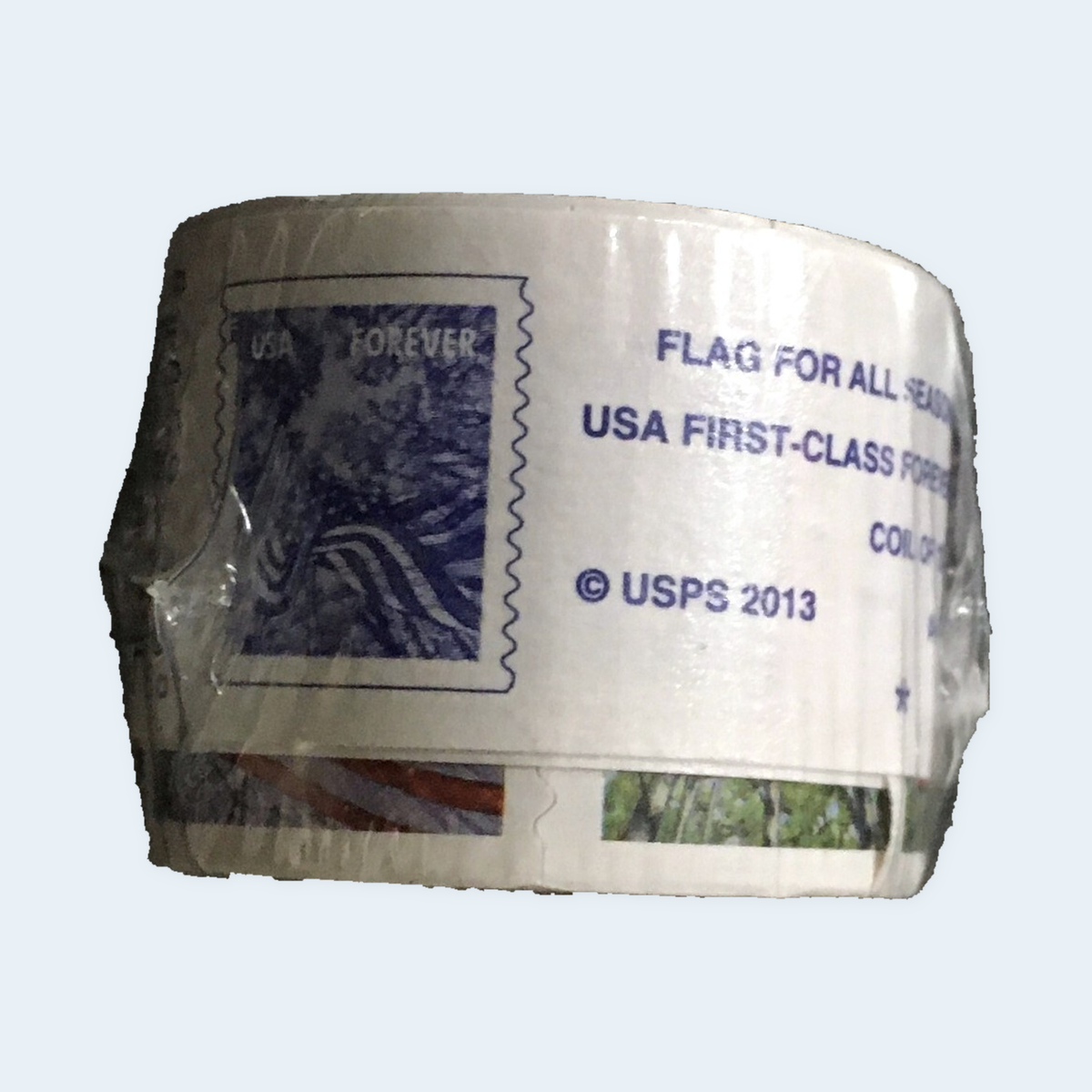 2013 U.S. flag coil, side roll view