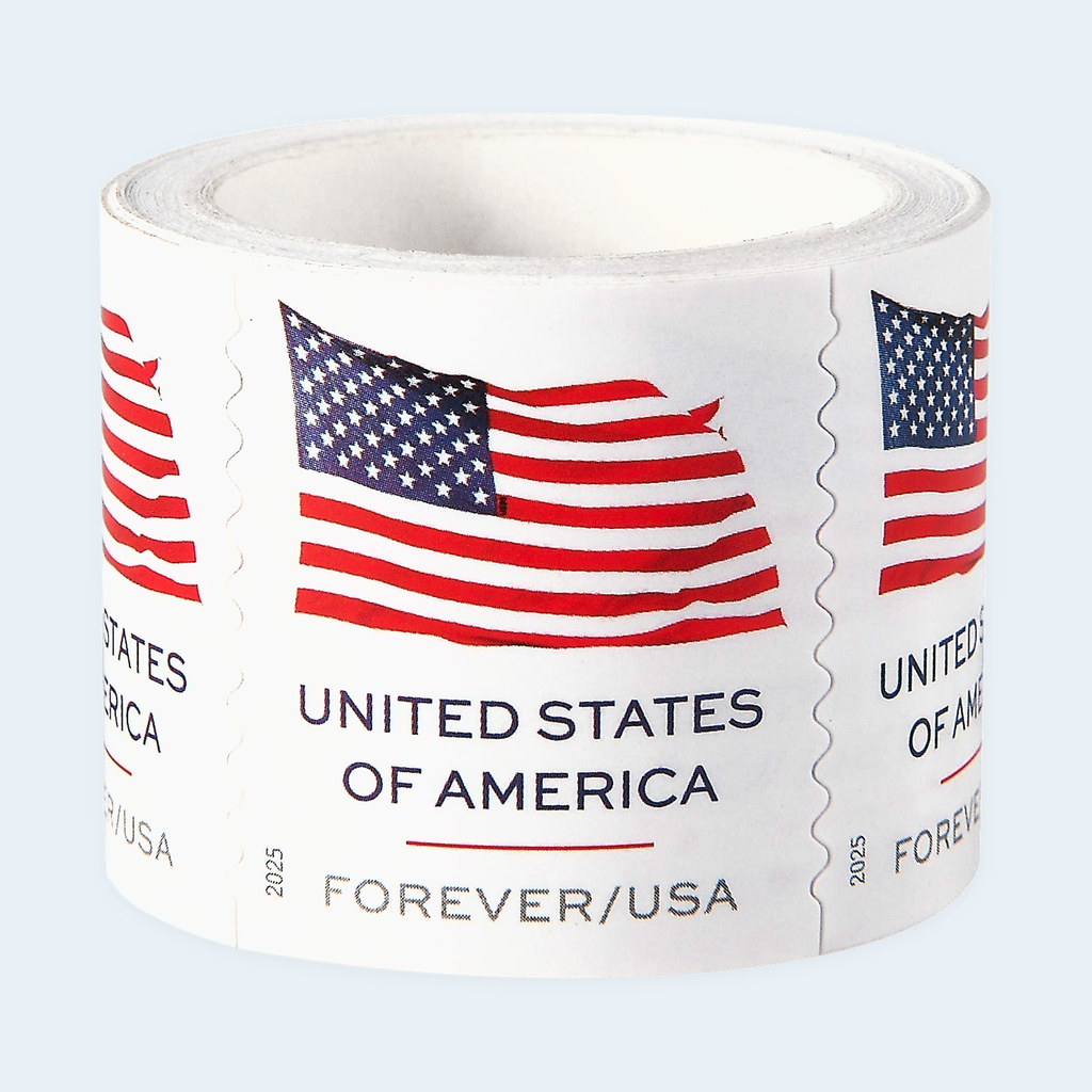 2025 U.S. flag coil, front roll view