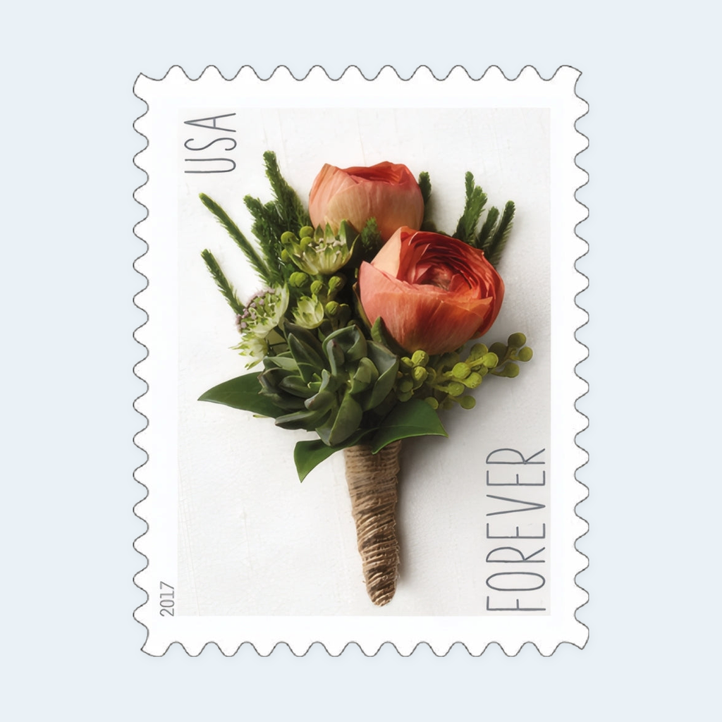 2017 Celebration Boutonniere Forever Stamps: Self-Adhesive Sheets for First-Class Mail, product image 2