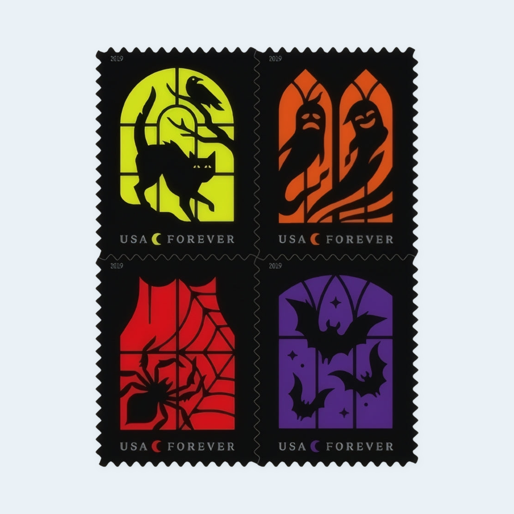 2019 Spooky Silhouettes Forever Stamps: Self-Adhesive Sheet for First-Class Mail, product image 2