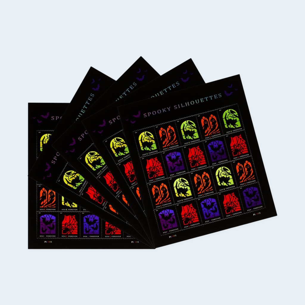 2019 Spooky Silhouettes Forever Stamps: Self-Adhesive Sheet for First-Class Mail, product image 4