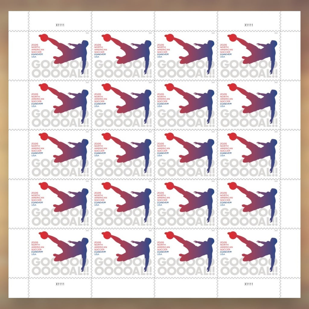 North American Soccer Forever Stamps, 2026 Sheet – Cards, Letters and Stamp Collecting