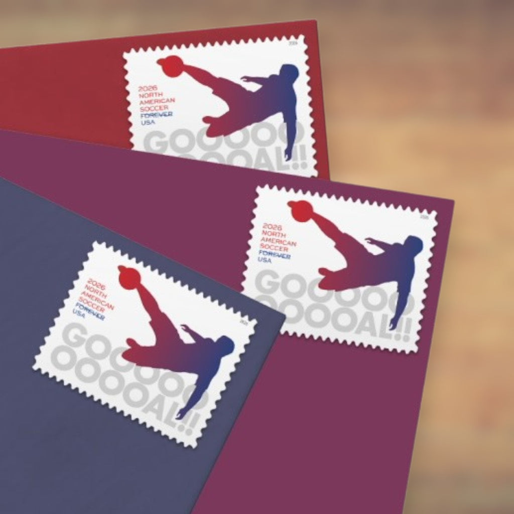 North American Soccer Forever Stamps, 2026 Sheet – Cards, Letters and Stamp Collecting