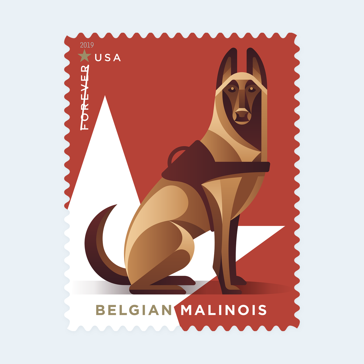 2019 Military Working Dogs Forever Stamps: Self-Adhesive Booklet for First-Class Mail, product image 3