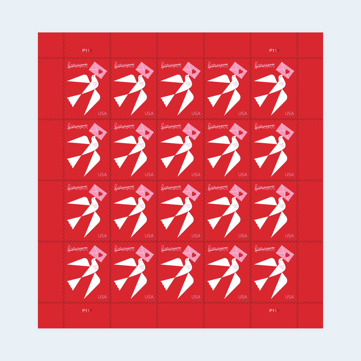 2024 Love Forever Stamps: Self-Adhesive Sheets for First-Class Mail, product image 1
