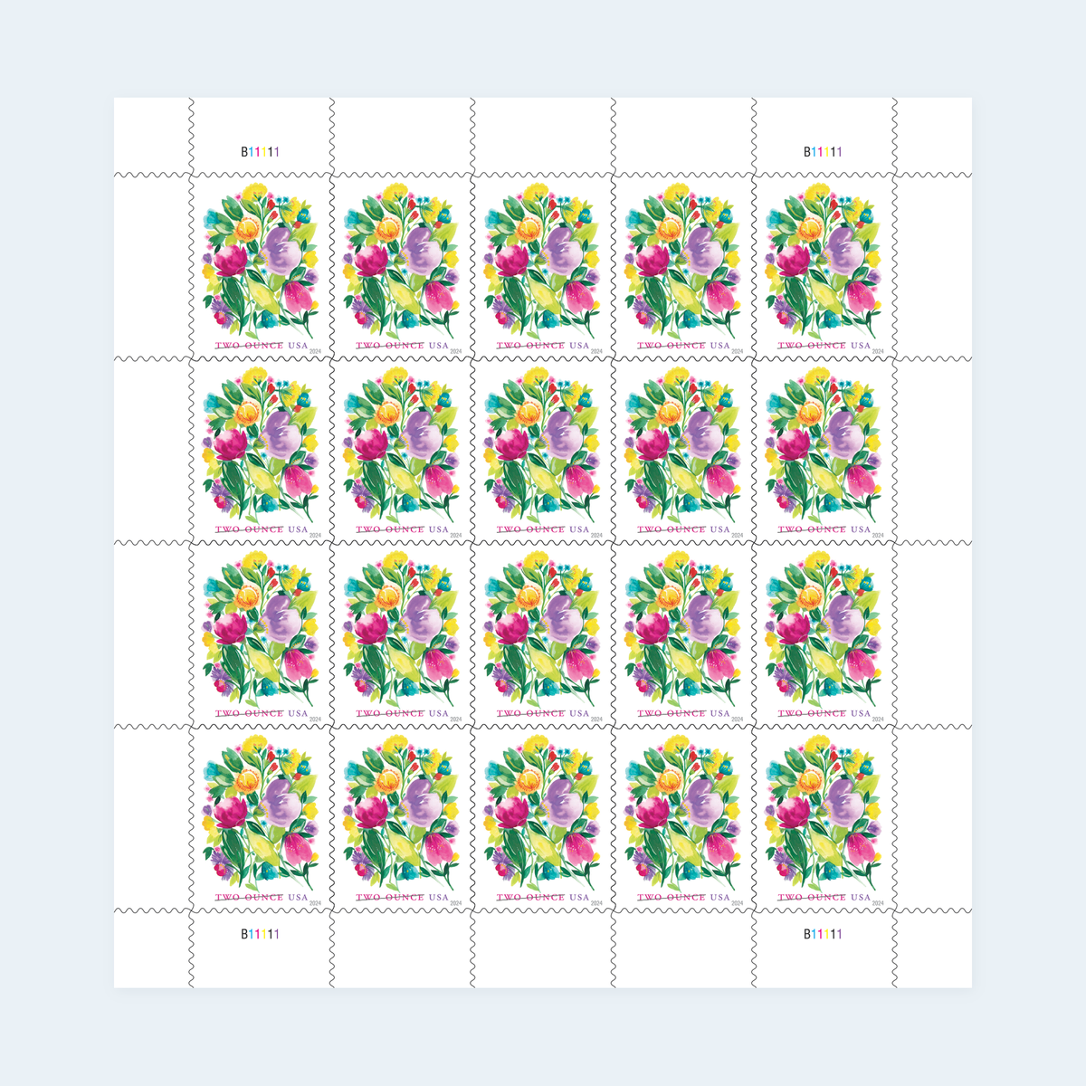 2024 Wedding Blooms Two-Ounce Stamps: Self-Adhesive Sheets for First-Class Mail, product image 1