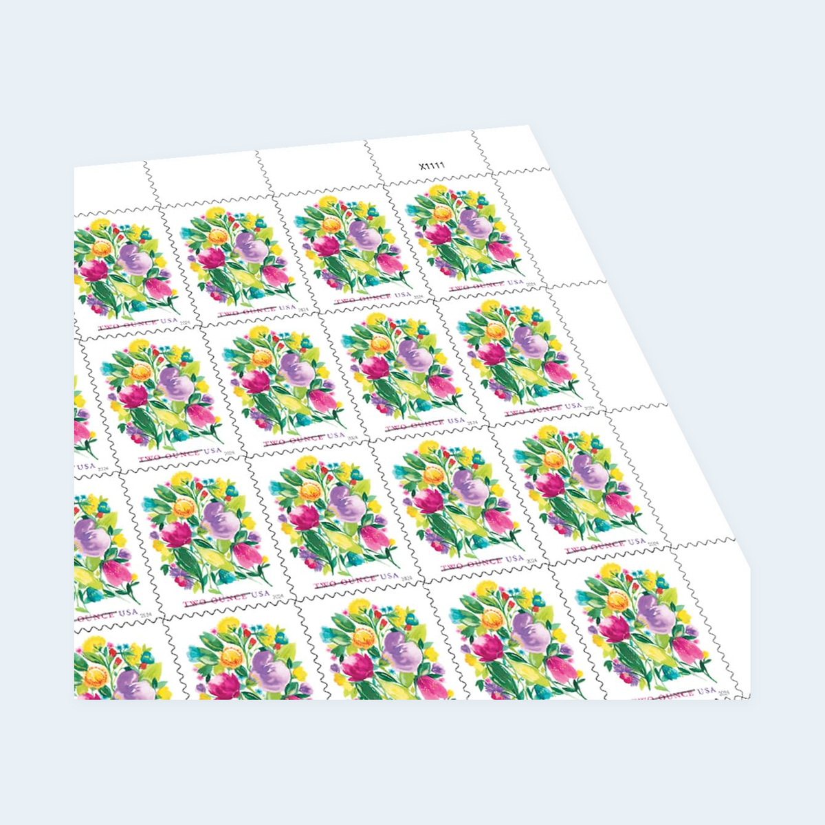 2024 Wedding Blooms Two-Ounce Stamps: Self-Adhesive Sheets for First-Class Mail, product image 3