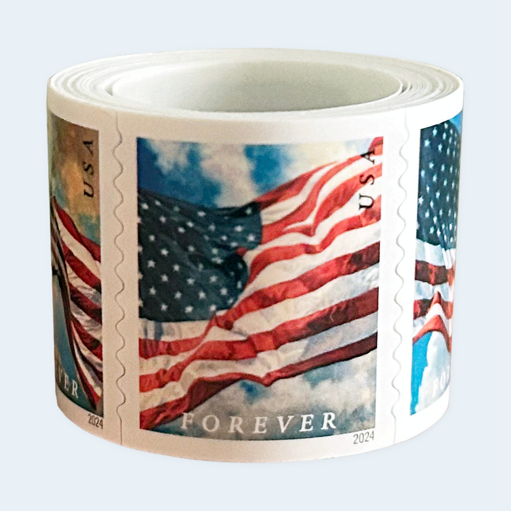 2024 U.S. Flags Forever Stamps: Self-Adhesive Roll for First-Class Mail, product image 1