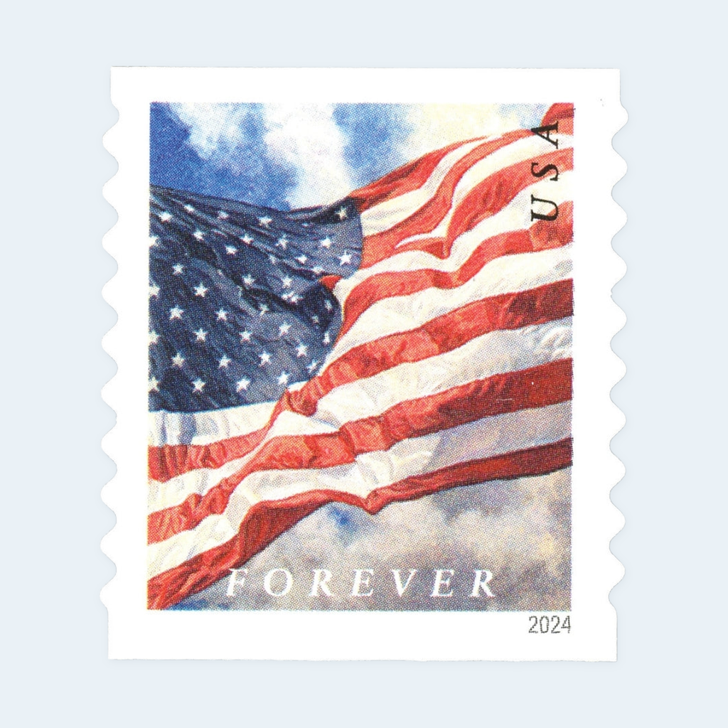 2024 U.S. Flags Forever Stamps: Self-Adhesive Roll for First-Class Mail, product image 3