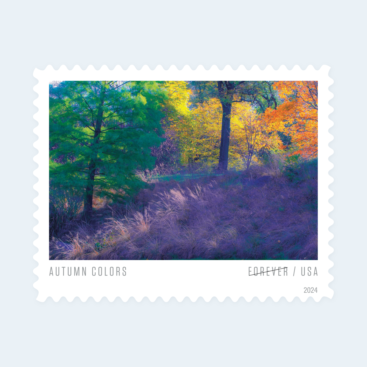 2024 Autumn Colors Forever Stamps: Self-Adhesive Sheet for First-Class Mail, product image 2
