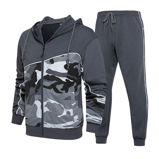 Camouflage Two-piece Youth Leisure Sports Suit