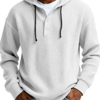 Mens Youth Ribbed Hooded Half-Zip Sweater
