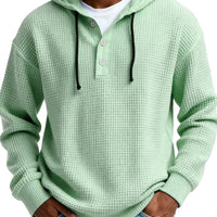 Mens Youth Ribbed Hooded Half-Zip Sweater