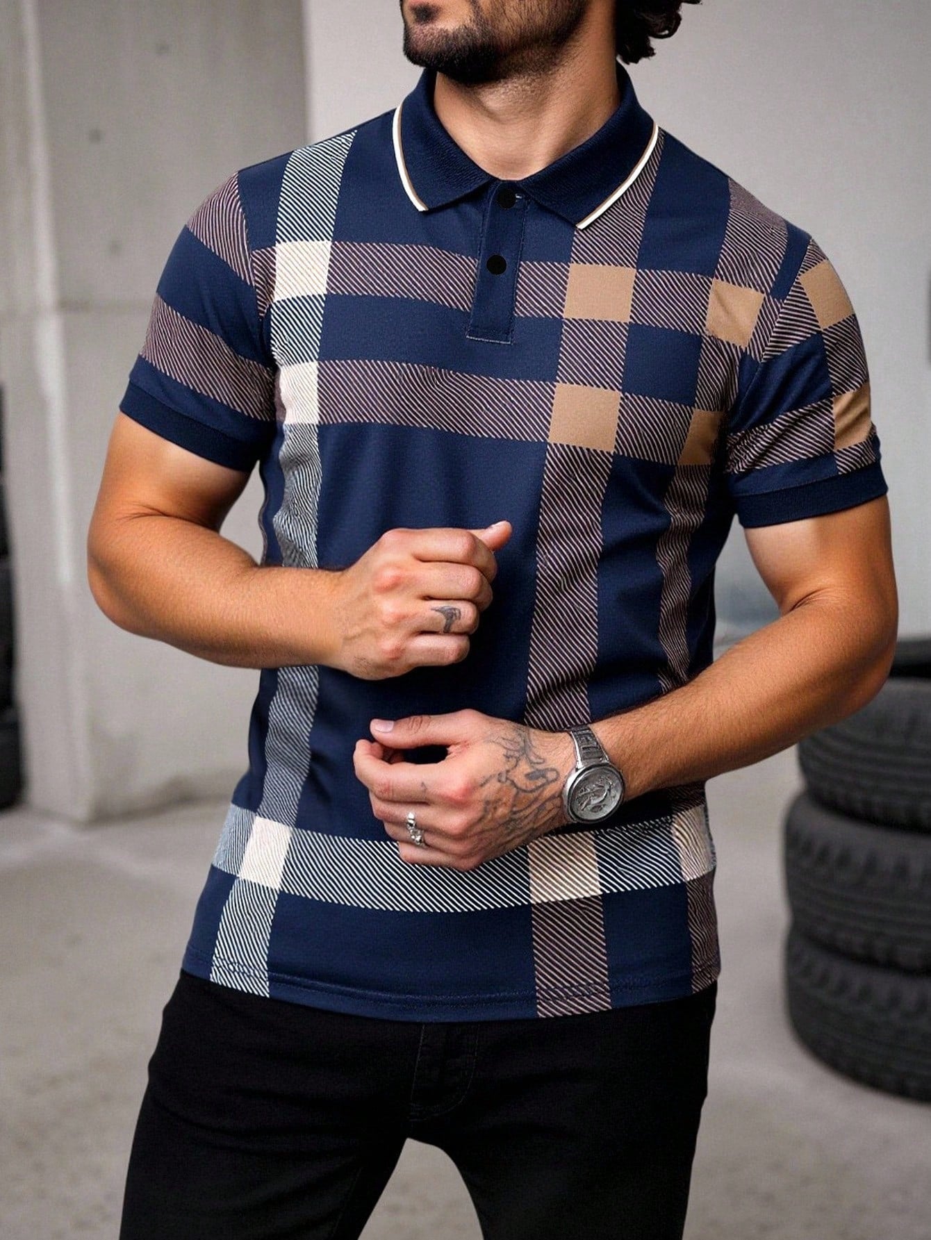 Men's Printed Button-Up Shirt