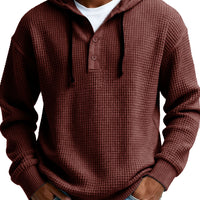 Mens Youth Ribbed Hooded Half-Zip Sweater