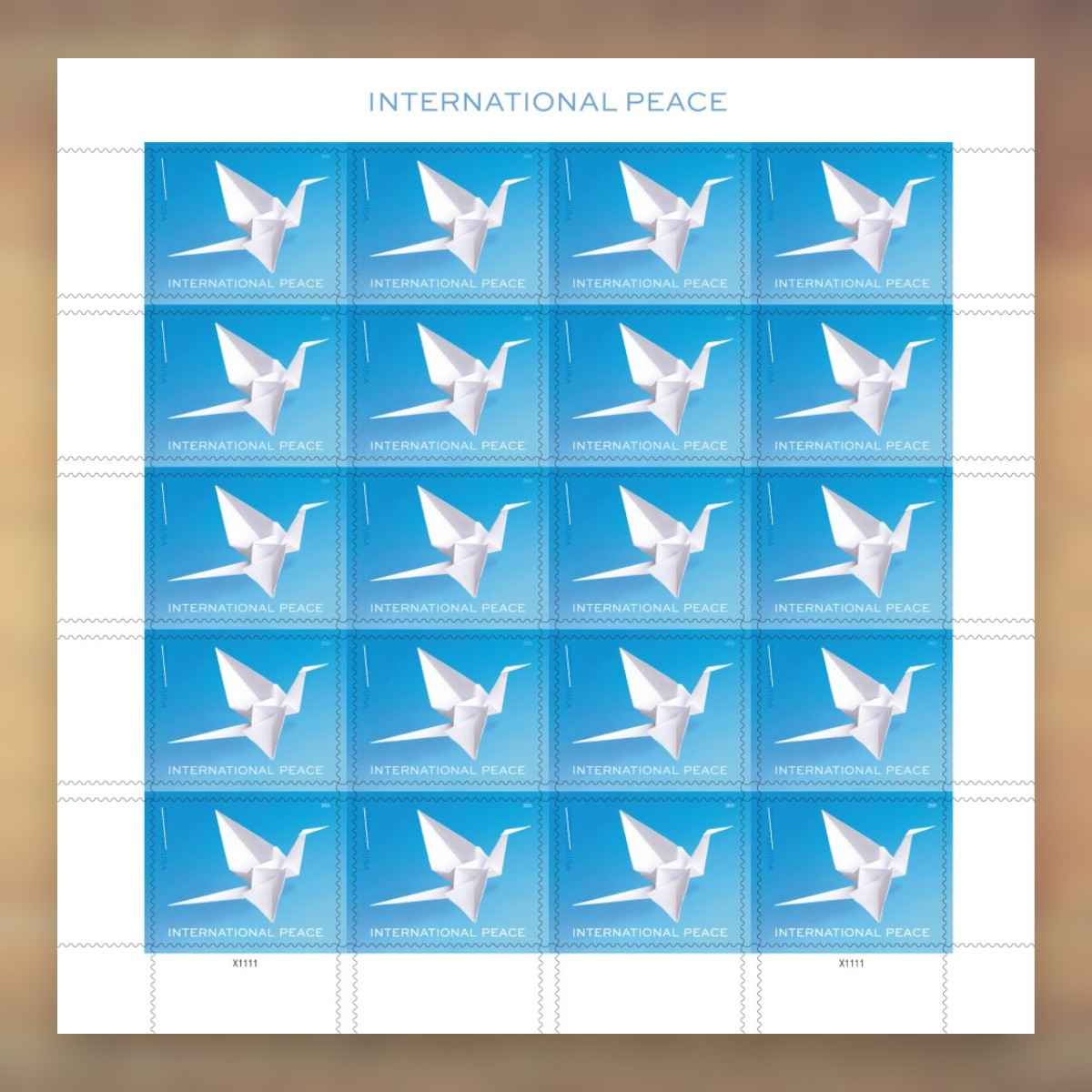International Peace Forever Stamps, 2026 Sheet – Cards, Letters and Stamp Collecting